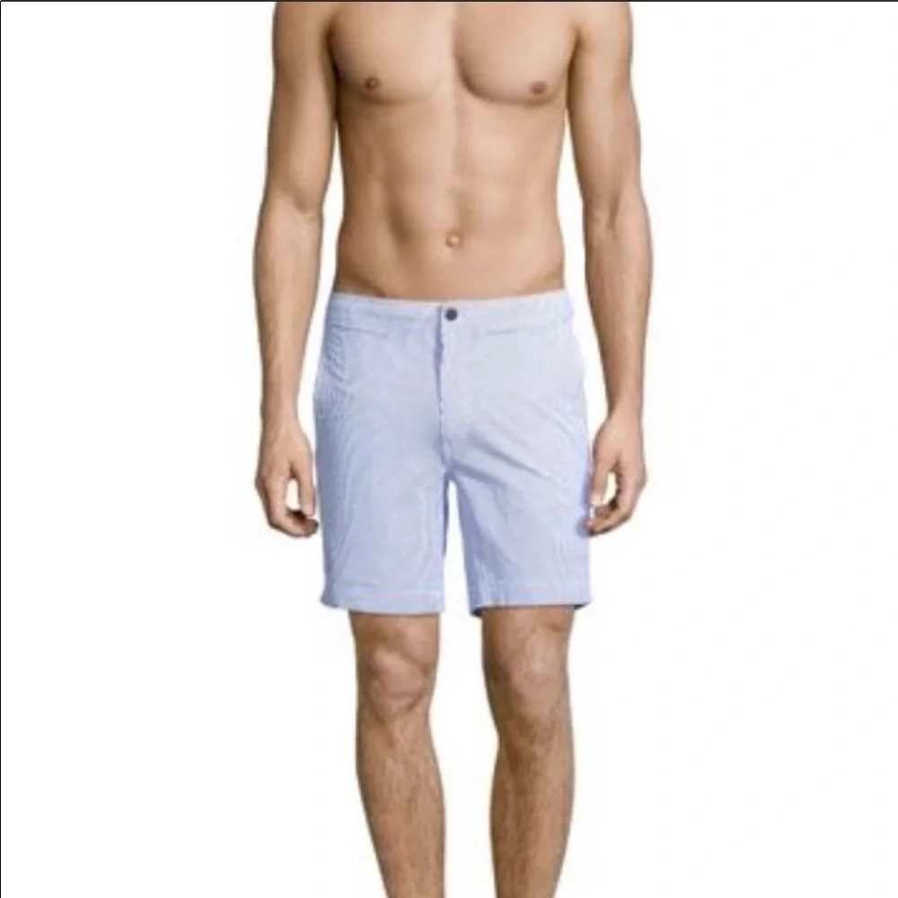 Onia Striped Calder Swim Trunk